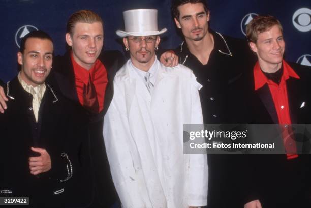 American musical group The Backstreet Boys at the Grammy Awards, Los Angeles, California.