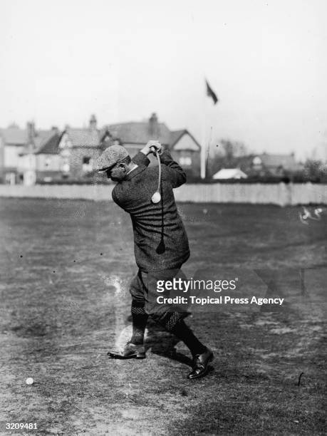 British golfer John Ball playing at the Royal Liverpool Golf Club in Hoylake.