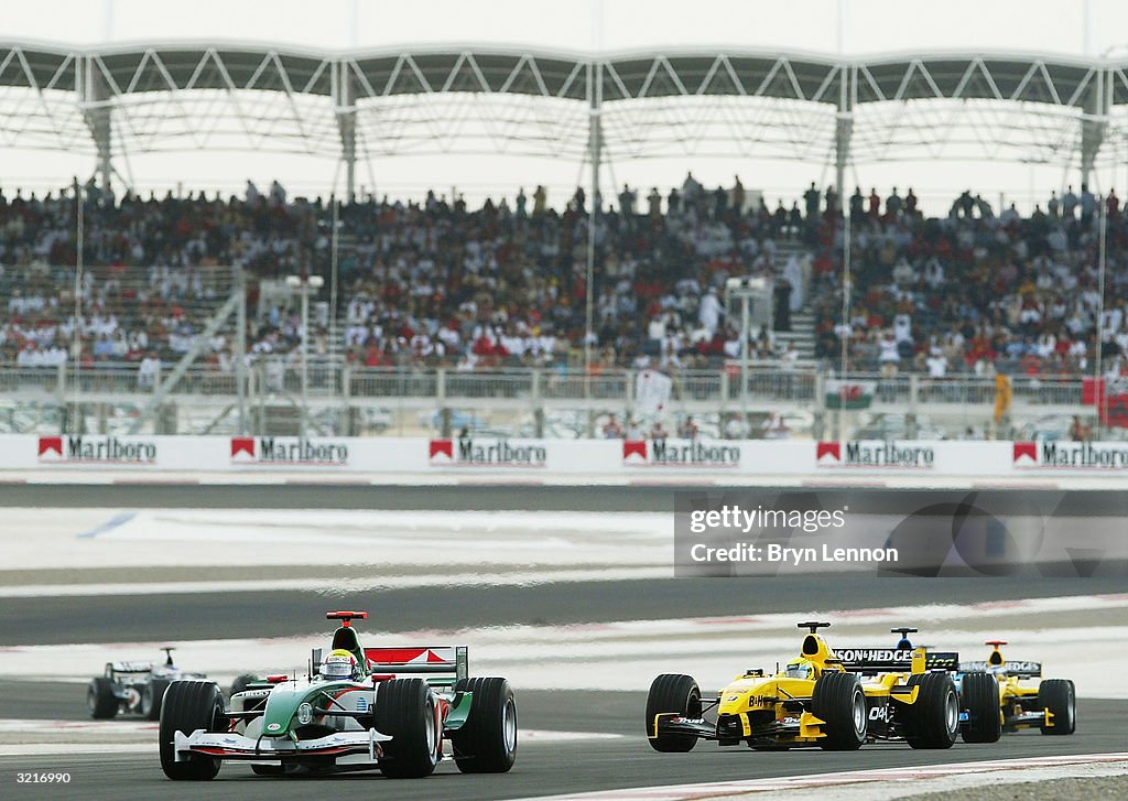 Bahrain Racing Line Mark Webber of Australia and Jaguar in action during the Bahrain F1 ...