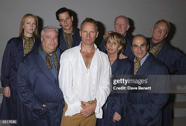 Actors Sting, Charles Dance, David Suchet, Miranda Richardson, Ioan Gruffudd, Sue Johnston, Richard Wilson and Michael Stark at the celebrity...