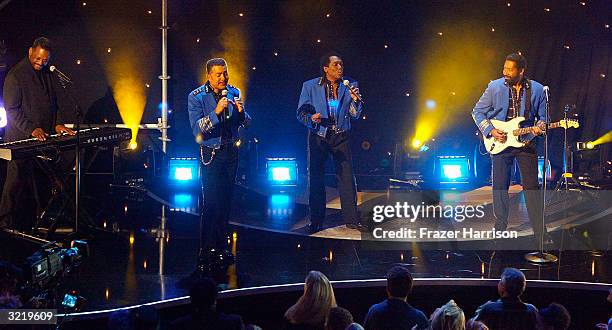 The Commodores perform at "Motown 45" Anniversary Celebration Show held at the Shrine Auditorium, April 4, 2004 in Los Angeles, California.