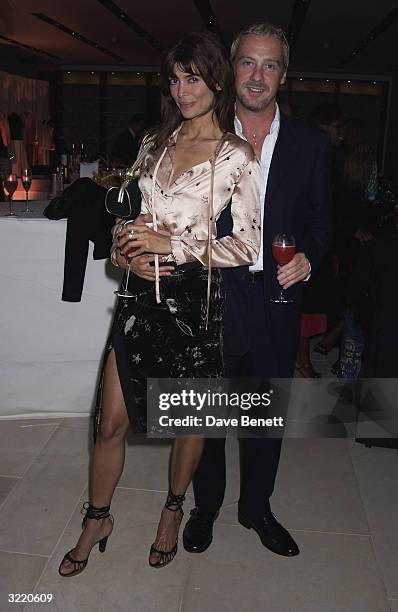 Model, Lisa B with Anton Billen at Vogue Editor, Alexandra Shulman's party held at Zuma Restaurant on 15th September 2002, in London. .