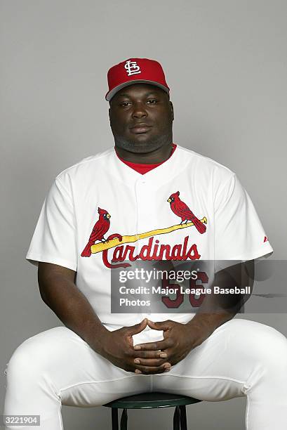 Ray King of the St. Louis Cardinals on March 1, 2004 in Jupiter, Florida.