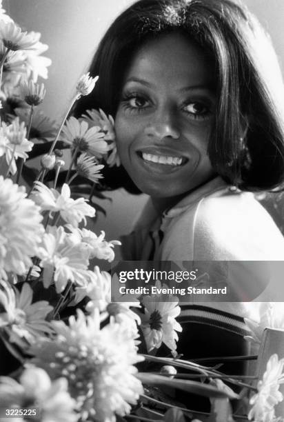 American pop singer Diana Ross, formerly of the Supremes, in Britain for her first solo tour of the country.