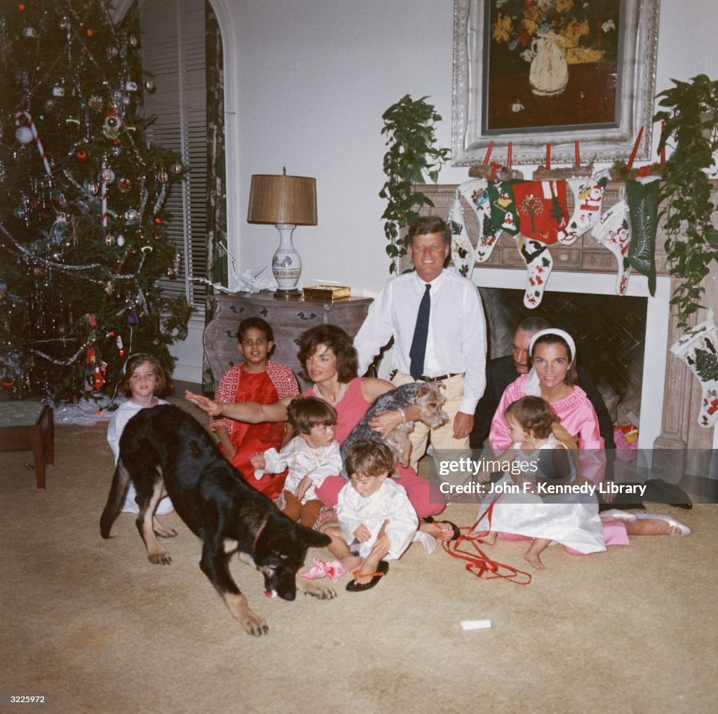 Kennedy Family At White House On Christmas