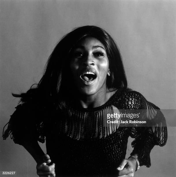 American R&B, rock and pop singer Tina Turner, November 1969.