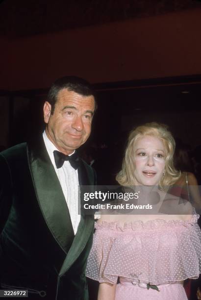 American actor Walter Matthau , wearing a tuxedo, and his wife, Carol Matthau, at a James Cagney Tribute at the Century Plaza Hotel, Los Angeles,...