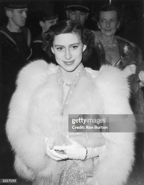 Princess Margaret attending the premiere of the film 'Captain Horatio Hornblower' at the Warner Theatre Leicester Square.