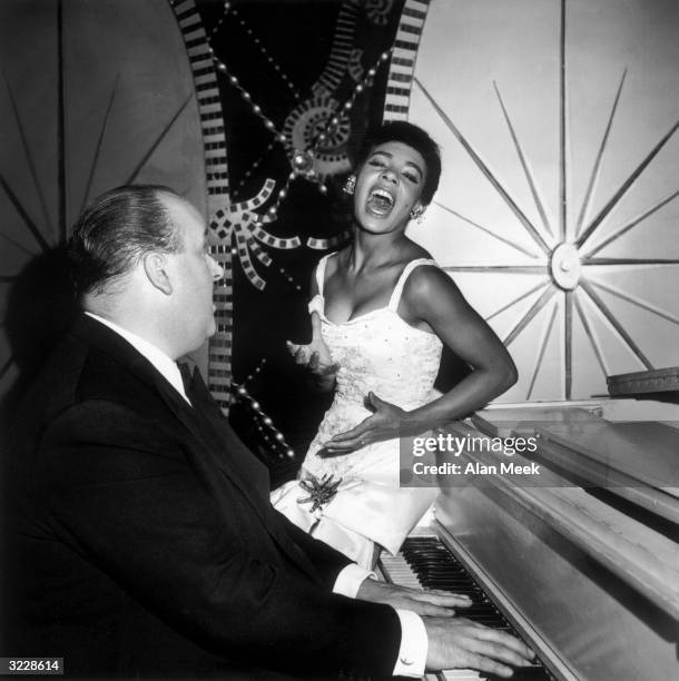 Singer, Shirley Bassey with composer, Ross Parker.