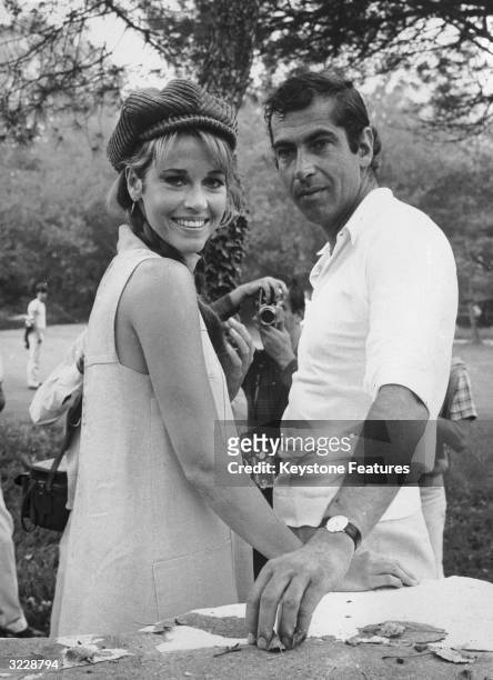 American actress Jane Fonda with her husband, the French film director Roger Vadim.