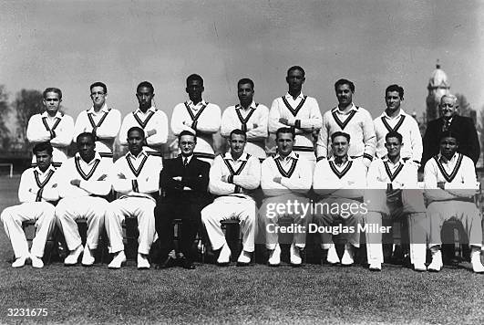 Team picture of the 1950 West Indies Touring side, back row from left to right, C B Williams , Roy Edwin Marshall 1930 - 1992), Alfred Louis...