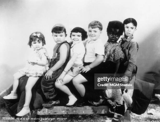 American child actors Patsy Mae Dittemore , Eugene 'Porky' Lee , Darla Hood , George 'Spanky' McFarland , Billie 'Buckwheat' Thomas and Carl...