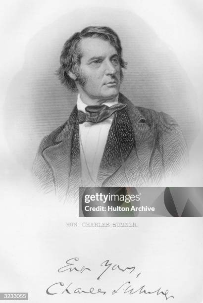 American politician Charles Sumner . As a member of the US Senate, he was a leading opponent of slavery in Congress. Sumner was physically attack by...