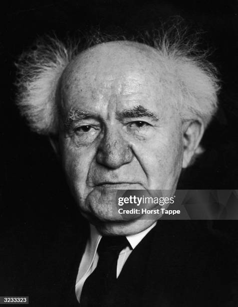 Headshot of David Ben-Gurion , who founded the state of Israel and became the nation's first prime minister in 1948.