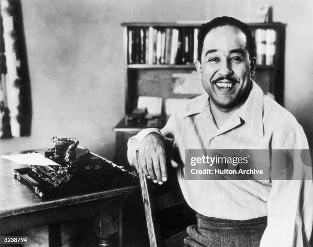 American poet and writer Langston Hughes .