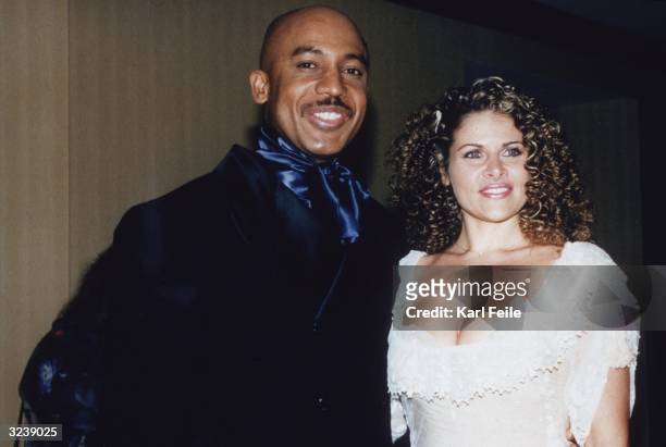 American talk show host Montel Williams smiles next to his wife Grace Morley at the 24th Annual Daytime Emmy Awards, Radio City Music Hall, New York...