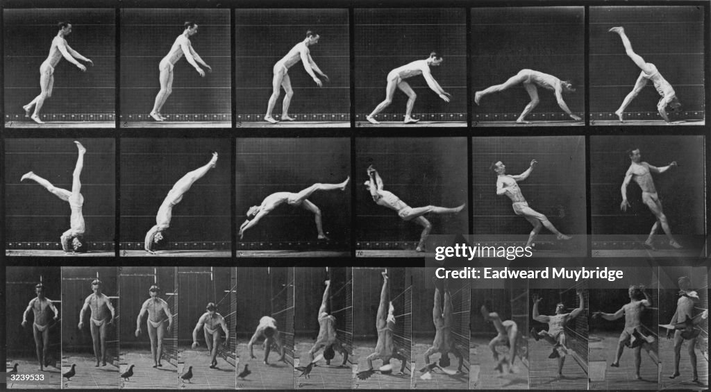 'Head-Spring,' a side view and front view stop-action series of... News ...