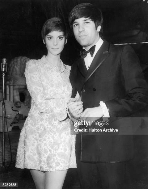 American actor Lesley Ann Warren and her husband, American producer Jon Peters, holding hands at the Hollywood premiere of director Wolfgang...