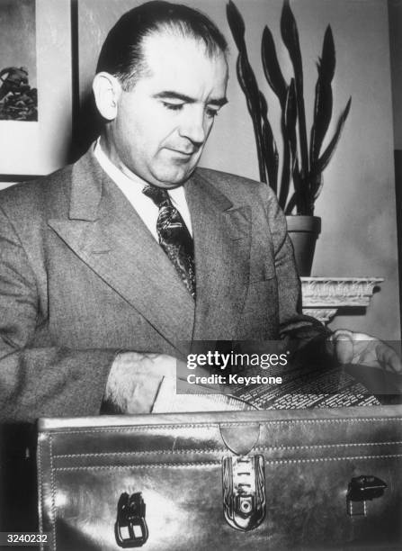 Senator Joseph McCarthy , notorious for his crusade against communism in the early 1950s.