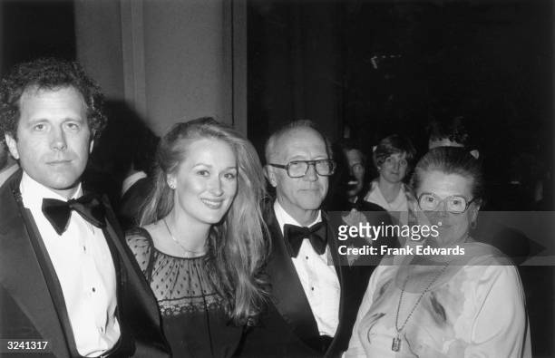 American actor Meryl Streep with her husband, Don Gummer and her parents at the 51st Academy Awards held at the Dorothy Chandler Pavilion, Los...