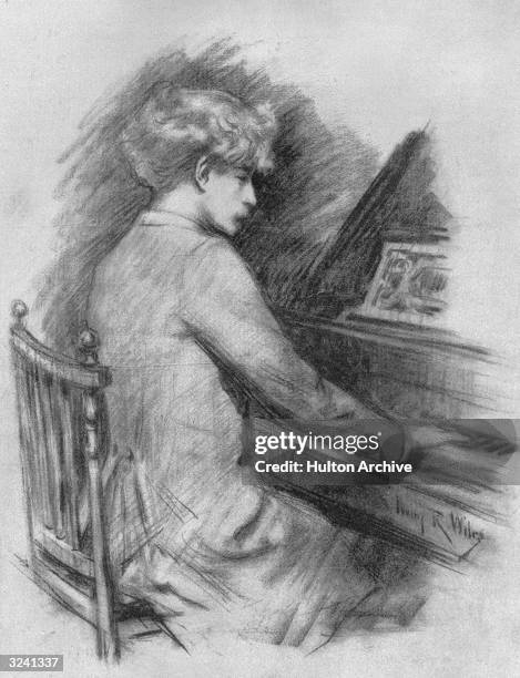 Ignacy Jan Paderewski . Polish pianist, composer and statesman, debuted at Vienna 1887, famed interpreter of piano works of Schumann, Liszt, Chopin,...