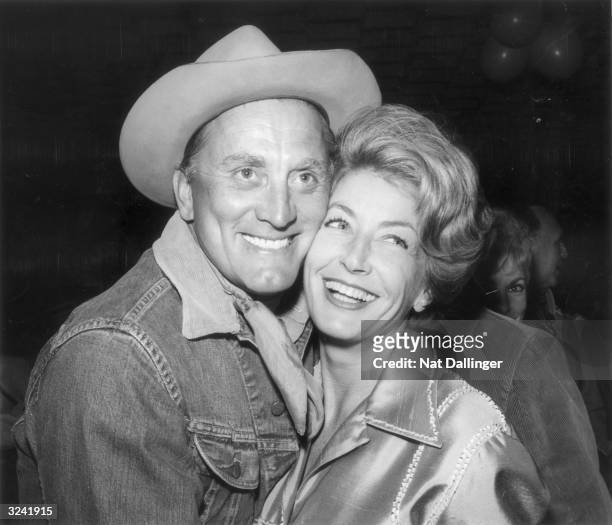 American actor Kirk Douglas and his wife Anne at the eighth annual Share Inc 'Boomtown Party' where sizable funds were raised for the 'Exceptional...