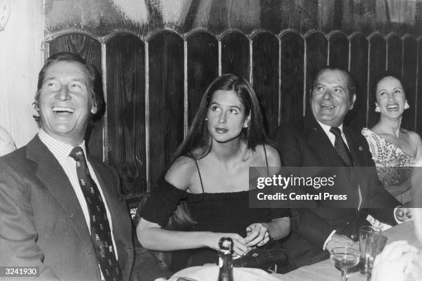 Barbara Zoellner, wife of Dr Christiaan Barnard, the South African pioneer of the heart transplant, at a party in Madrid.