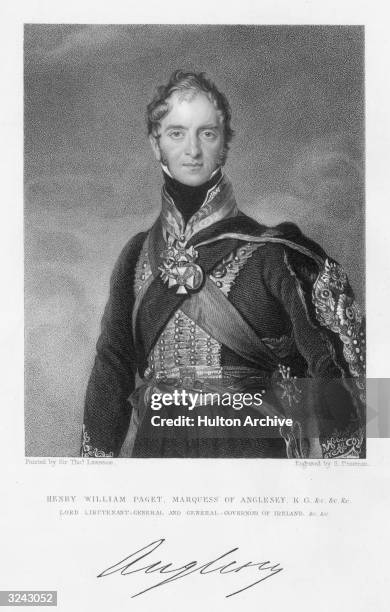Henry William Paget . 1st marquis of Anglesey, 2nd earl of Uxbridge. English stateman and soldier, MP 1790-1810, raised a regiment of infantry in...