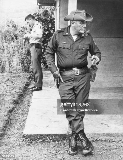 President of Panama Brigadier General Omar Torrijos in military uniform.