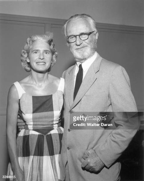 Portrait of American photographer Margaret Bourke-White and Luxembourg-born photographer, artist, and curator Edward Steichen . Bourke-White was the...