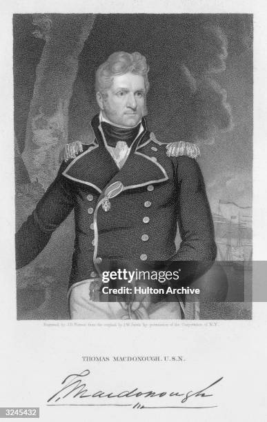 Thomas MacDonough , American naval officer, with Decatur's raid at Tripoli to burn the USS Philadelphia 1804, commanded American fleet on Lake...