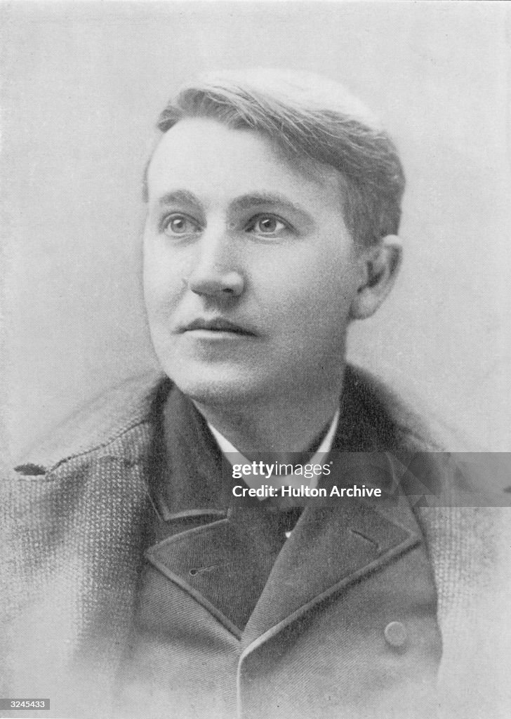 Edisonas Portrait of American inventor Thomas Alva Edison as a young man. News ...