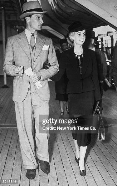Count Kurt von Haugwitz Reventlow with the Countess on the deck of Count Kurt von Haugwitz Reventlow with the Countess on the deck of
