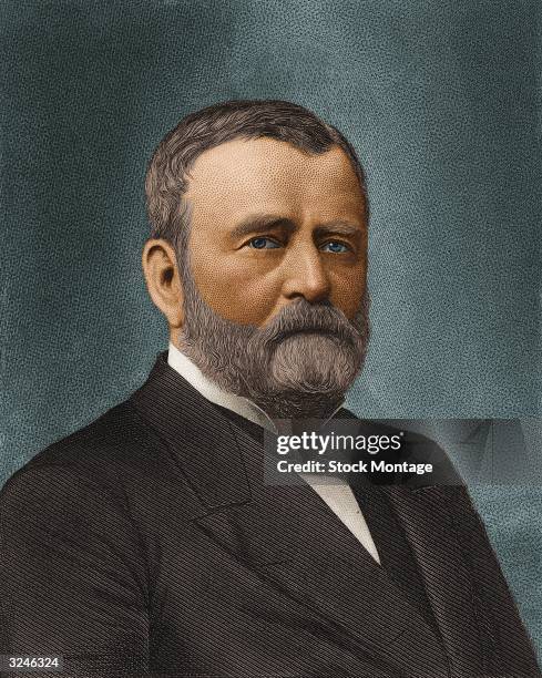 Ulysses S Grant , eighteenth president of the United States of America.