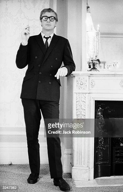 British actor Michael Caine at the Plaza Hotel, New York City, during a shoot for Vogue magazine.