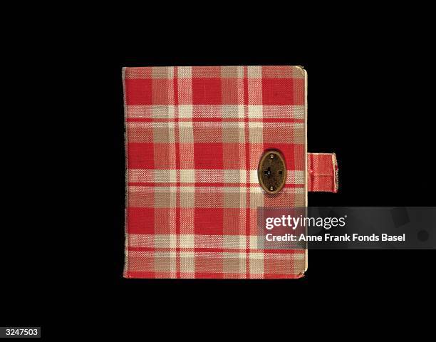 Anne Frank's red plaid diary, her first journal, in which she wrote from 1942 to 1944.