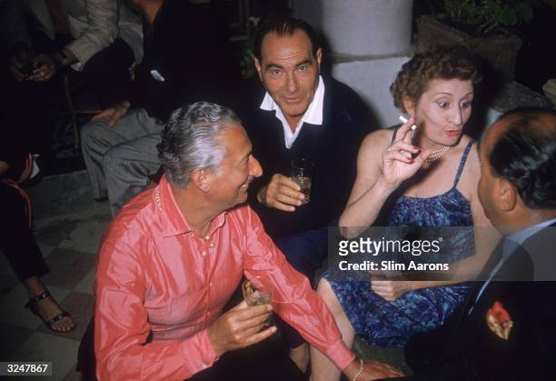 Pietro Capuano on Capri with Countess Edda Ciano, the daughter of Benito Mussolini.