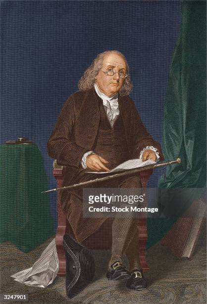 American statesman, scientist and philosopher Benjamin Franklin .