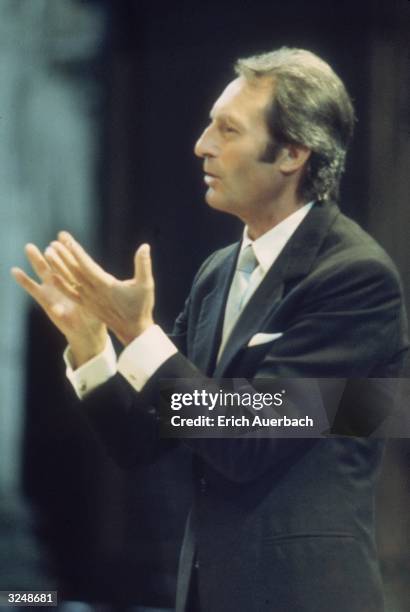 Italian conductor Carlo Maria Giulini during a concert.