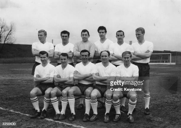 The England football team Bobby Moore, Bobby Smith, Gordon Banks, Maurice Norman, Gerry Byrne and Ron Flowers; Bryan Douglas, Jimmy Greaves, Jimmy...