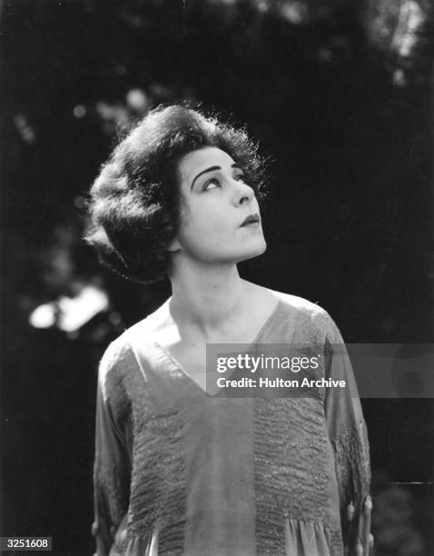 Russian-born Hollywood film star and actress Alla Nazimova .