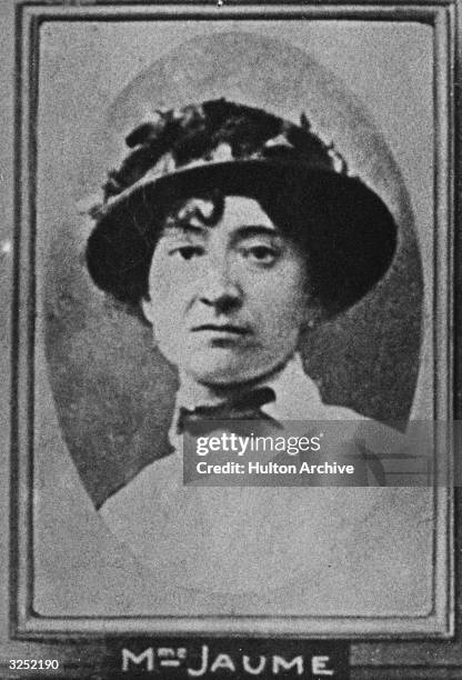 Madame Jaume, one of the victims of murderer Henri Desire Landru. Known as the French 'Bluebeard', Landru was found guilty of the murder of ten women...