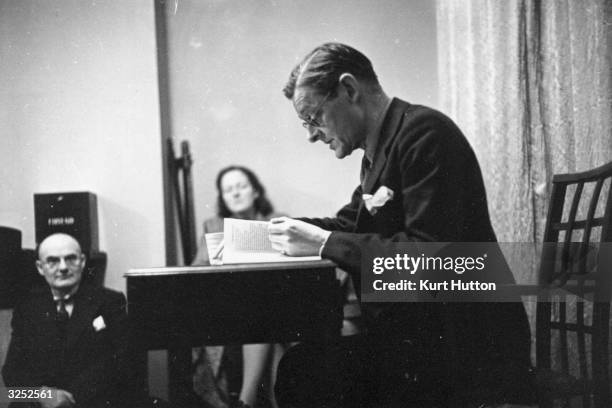 Eliot , Anglo-American poet, critic and writer, 1942. Original Publication: Picture Post - 1291 - T S Eliot - unpub.