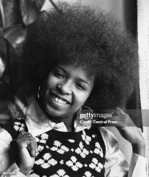 Singer Betty Wright, whose single 'Shoorah Shoorah' is at number 29 on the UK pop charts, in London to promote her new album.