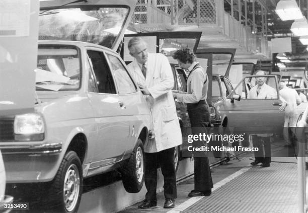 The production line of the Ford Fiesta at Dagenham.