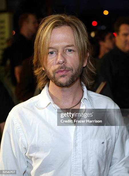 Actor David Spade arrives at the DVD premiere for "Tony Hawk's Secret Skatepark tour" held at the Arclight cinemas on April 8, 2004 in Hollywood,...