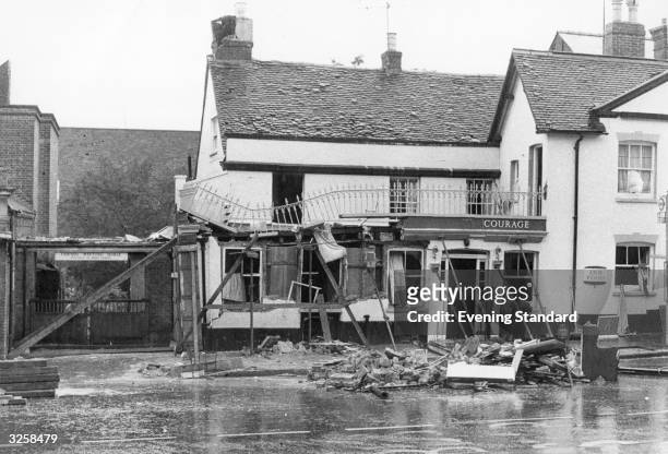 The Horse and Groom in Guildford following an explosion from a bomb placed by the IRA.