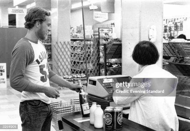 Supermarket interior in Islington, North London.