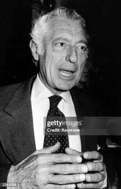 President of the Italian car manufacturer Fiat, Giovanni Agnelli in Rome.