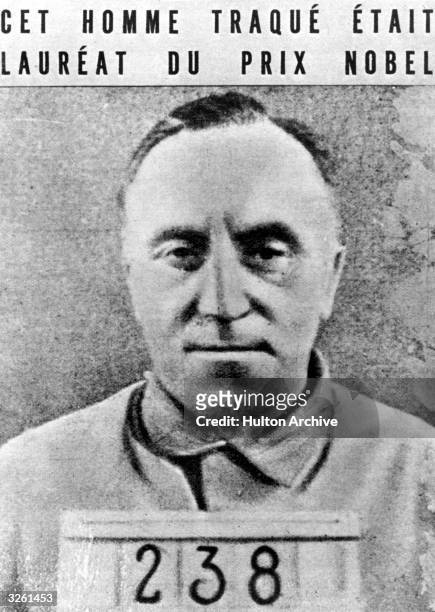 German pacifist writer, Carl Von Ossietzky , in a concentration camp uniform. He won the Nobel Peace Prize in 1935.
